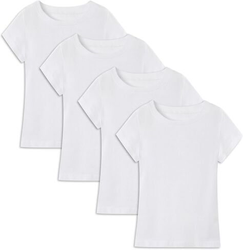 4 Pack Cotton Girls T Shirts Kids Short Sleeve Tops Summer Tee Shirts Clothes for Toddlers in Saudi Arabia