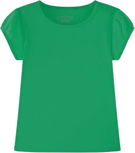 Huata Girls Short Puff Sleeve Tee Basic T Shirt Crewneck in Saudi Arabia