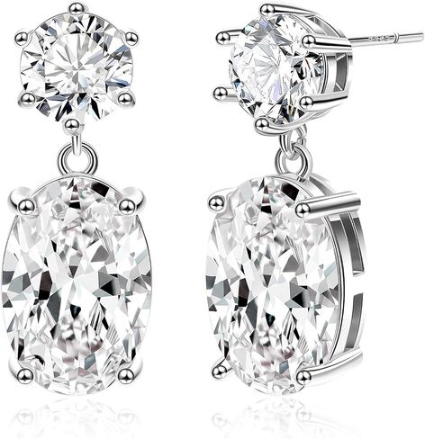Drop Dangle Earrings for Women 14K Gold Plated Cubic Zircon Teardrop Wedding Earrings 925 Sterling Silver Post Dainty Dangling Bridesmaid Bridal Earring Jewelry Gifts for Prom Formal in Saudi Arabia
