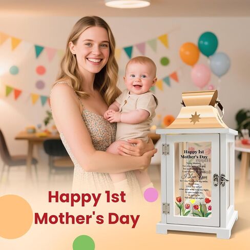 Homazing First Mothers Day Birthday Gifts for New Mom, Daughter, Daughter in Law - 1st Time Mothers Day Gifts Lantern - New Mom Gifts First Time Mother Presents in Saudi Arabia