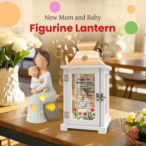 Homazing First Mothers Day Birthday Gifts for New Mom, Daughter, Daughter in Law - 1st Time Mothers Day Gifts Lantern - New Mom Gifts First Time Mother Presents in Saudi Arabia