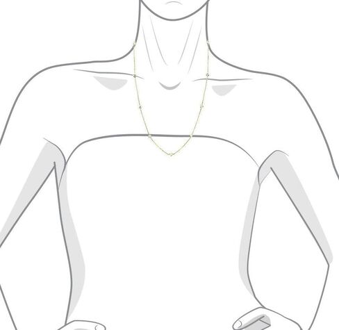 Handmade 14K Yellow Gold Necklace With Diamonds By The Yard 20 Inches .9 Carats in Saudi Arabia