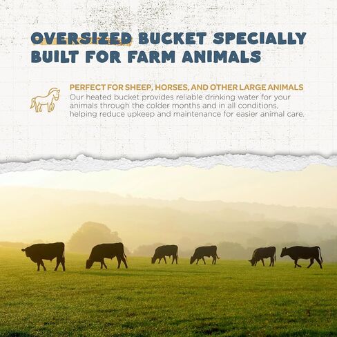 Farm Innovators Heated Bucket, Livestock Water Bowl with Heating Element, 16 Gallon in Kuwait