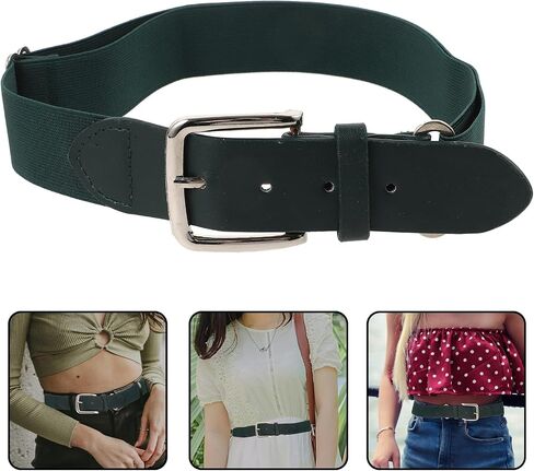 TEHAUX Baseball Belt and Football Girdle Elastic Adjustable Softball Pants Belt for Men Youth Outdoor Sports Dark Green in Saudi Arabia