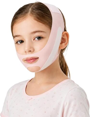 Anti-Snoring Chin Strap, Small Size Chin Strap for Sleeping, Flexible & Adjustable to Reduce Snoring, Breathable Anti Snoring Device, Effective Sleep Aid Headband (Pink) in Saudi Arabia