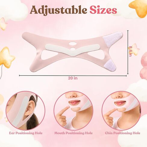 Anti-Snoring Chin Strap, Small Size Chin Strap for Sleeping, Flexible & Adjustable to Reduce Snoring, Breathable Anti Snoring Device, Effective Sleep Aid Headband (Pink) in Saudi Arabia