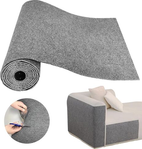 Cat Scratching Climbing Carpet Mat, Adhesive Trimmable Cat Scratcher Furniture Protector, Cat Post Covered Pad Replacement for DIY Cat Tree Shelf Steps Couch Corner Wall (Khaki, 39.3x15.8Inch) in Saudi Arabia
