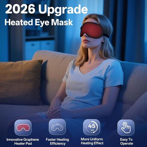 Cordless Heated Eye Mask for Dry Eyes,Electric Warm Compress for Fast Eye Relief Rechargeable USB Heat Relax Mask for Sleep in Saudi Arabia