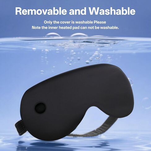 Cordless Heated Eye Mask for Dry Eyes,Electric Warm Compress for Fast Eye Relief Rechargeable USB Heat Relax Mask for Sleep in Saudi Arabia