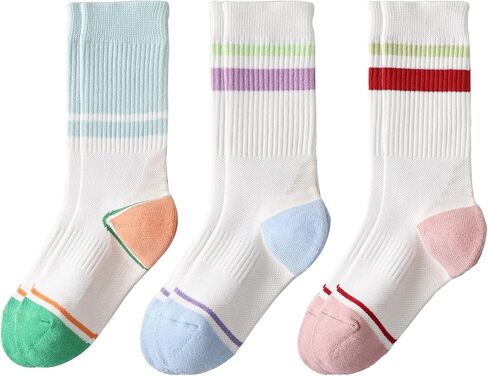Women's Cotton Crew Socks 3-Pack,Soft Moisture Wicking Athletic Sport Socks for Running Cycling Hiking Casual in Saudi Arabia