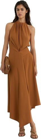 REISS Womens' Maeve Drape Detail Occasion Midi Dress in Saudi Arabia