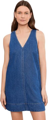 Madewell Women's V-Neck Mini Dress in Marina Blue in Kuwait