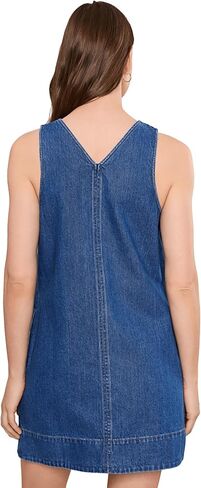 Madewell Women's V-Neck Mini Dress in Marina Blue in Kuwait