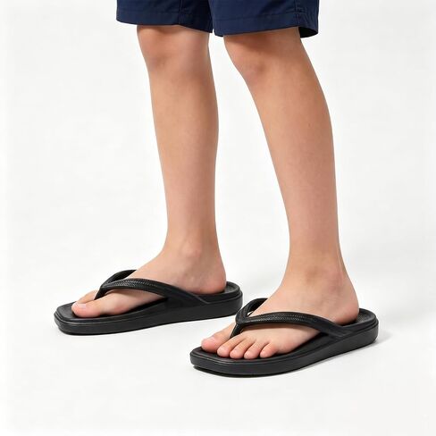 TIKVAW Kids Flip Flops with Arch Support - Square Toe Sandals, Lightweight Quick-Dry for Youth Boys Girls in Saudi Arabia