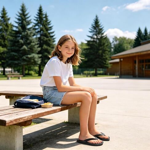 TIKVAW Kids Flip Flops with Arch Support - Square Toe Sandals, Lightweight Quick-Dry for Youth Boys Girls in Saudi Arabia