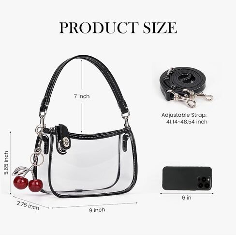 Clear Bag for Stadium Events Clear Purse for Women Stadium Swinger Bag for Events, Concert, Work | clear in Saudi Arabia