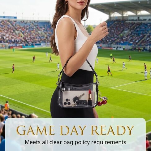 Clear Bag for Stadium Events Clear Purse for Women Stadium Swinger Bag for Events, Concert, Work | clear in Saudi Arabia