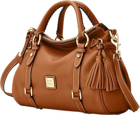 Dooney & Bourke Satchel Bags for Women, Pebble Grain Leather Handbag with Adjustable Shoulder Strap in Kuwait