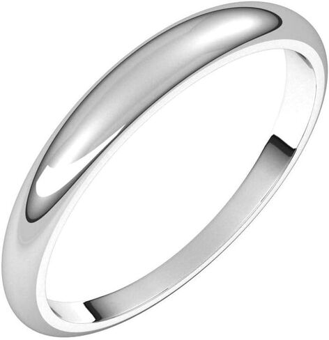 Jewels By Lux Custom Engravable 10K or 14K Yellow Rose or White Gold or 925 Sterling Silver or Platinum Half Round Tapered Classic Comfort Fit Wedding Ring Band For His and Hers in Kuwait