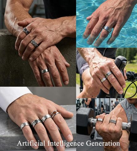SAMOCO 20Pcs Stainless Steel Rings for Men Silver Vintage Wedding Band Daily Engagement Promise Ring Gifts Jewelry 7-13 in Saudi Arabia