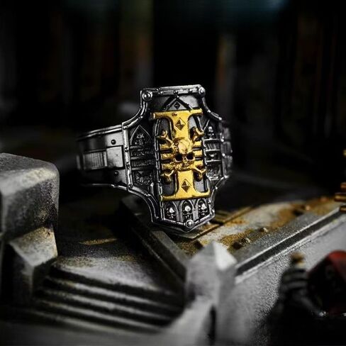 Deathwatch Gold Open Ring, Adjustable Collectible for Men & Fans Warhammer 40K in Saudi Arabia