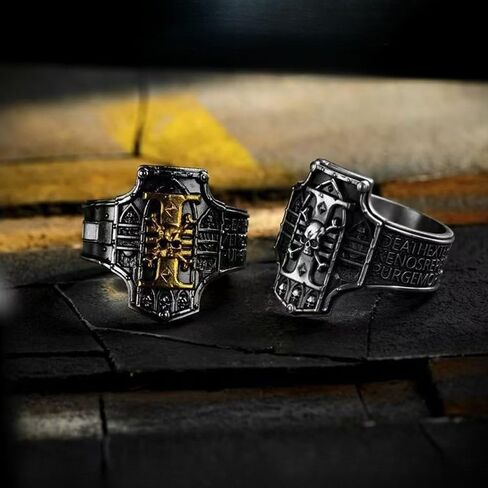 Deathwatch Gold Open Ring, Adjustable Collectible for Men & Fans Warhammer 40K in Saudi Arabia