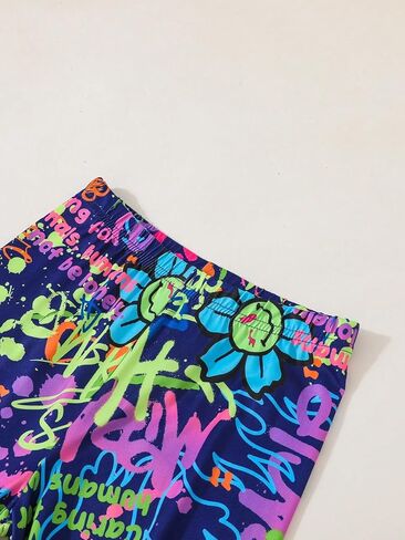 Young Girls Outfits Graphic Comfy Casual Summer 2 Piece Little Kid Pant Set in Kuwait