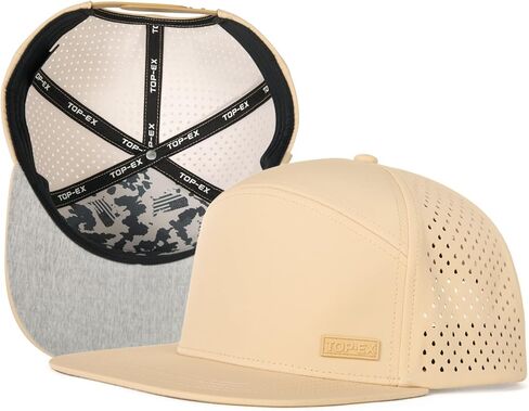 قبعة بيسبول مسطحة من UVCoolix™ ذات عصابة رأس تبريد، حماية من الشمس مسامية، قبعة Snapback ذات أداء مقاوم للماء في الهواء الطلق in Saudi Arabia