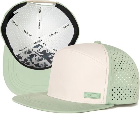 قبعة بيسبول مسطحة من UVCoolix™ ذات عصابة رأس تبريد، حماية من الشمس مسامية، قبعة Snapback ذات أداء مقاوم للماء في الهواء الطلق in Saudi Arabia