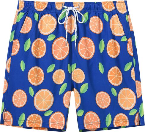Summer Men's Swim Trunks Quick Dry Beach Surf Shorts with Zipper Pockets and Mesh Lining in Kuwait