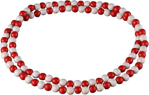 Punk Cool Colorful 8mm Wood Beads Chunky Strand Chunky Necklace Natural Wooden Chain Unisex Hip Hop Handmade African Statement Retro Bohemian Jewelry for Women Men in Saudi Arabia