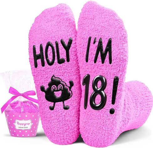 HAPPYPOP 18th Birthday Gift Ideas for Girls - Socks Birthday Gifts for 18 Year Old Girl, 18th Birthday Gifts for Teenage Girls in Saudi Arabia
