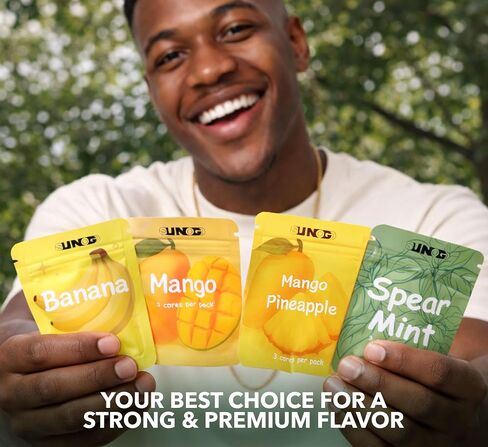 Plant-Based Citrus Flavors for Natural Habit Support. Includes 4 Packs with 12 cores in Mango, Banana, Mango Pineapple, and Spearmint in Kuwait
