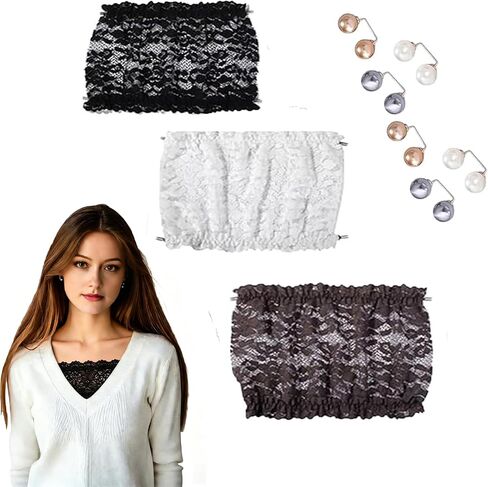 Lady Lace Wearable Mock Camisole Bra Insert Overlay Modesty Panel Vest Can be Used with Breast Pads in Saudi Arabia