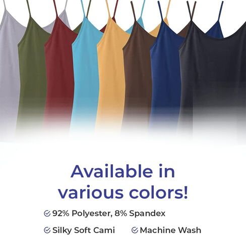 SAGEFINDS Women’s Camisole | Basic Tank Top | Adjustable Spaghetti Straps | Silky Soft Cami in Kuwait
