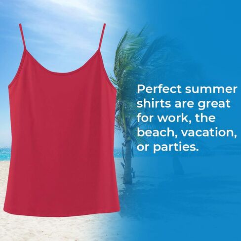 SAGEFINDS Women’s Camisole | Basic Tank Top | Adjustable Spaghetti Straps | Silky Soft Cami in Kuwait
