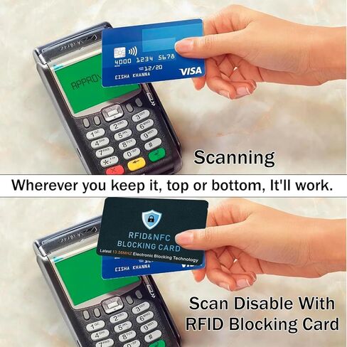 RFID Blocking Card, Credit Card Protector, Protects entire wallet, RFID/NFC Contactless Bank Card Protector, ID ATM Guard Card Blocker, with usb data blocker, 5-Pack in Kuwait