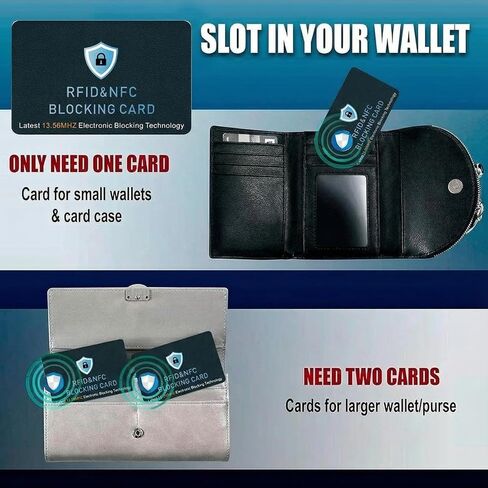 RFID Blocking Card, Credit Card Protector, Protects entire wallet, RFID/NFC Contactless Bank Card Protector, ID ATM Guard Card Blocker, with usb data blocker, 5-Pack in Kuwait