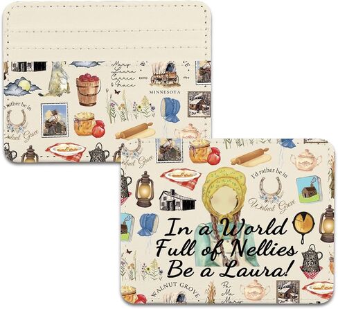 TSOTMO Library Book Merch Prairie Life Gift for Bookish Book Lovers Card Organizer Nostalgic Little House Gift (Laura Wallet) in Kuwait