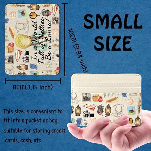 TSOTMO Library Book Merch Prairie Life Gift for Bookish Book Lovers Card Organizer Nostalgic Little House Gift (Laura Wallet) in Kuwait