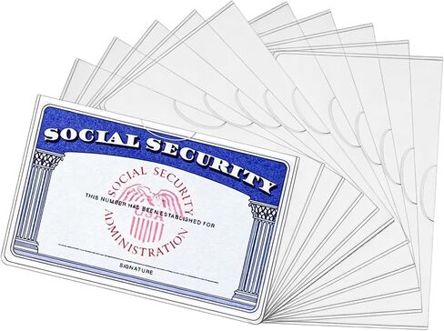 10 Pack Social Security Card Protector Sleeves, Clear PVC ID Card Holders - Waterproof for Medicare Credit Driver's License in Saudi Arabia