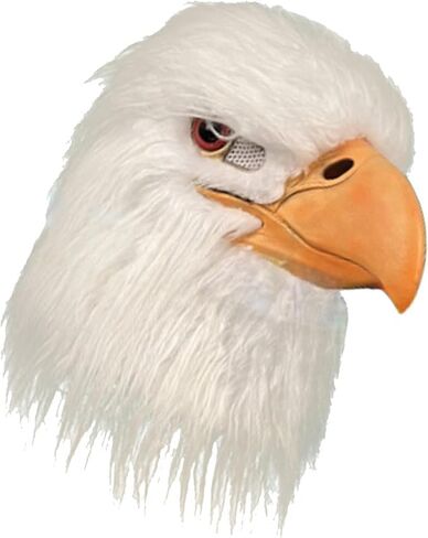 White Eagle Mask Novelty Animal Bird Hair Latex Masks, Fun Adult Party Props for Halloween Raves in Saudi Arabia