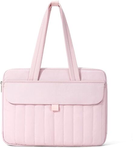 Puffy Laptop Sleeve 15-16 Inch Soft Quilted Laptop Carrying Case Protective Padded Cute Computer Sleeve for MacBook (Black) in Saudi Arabia
