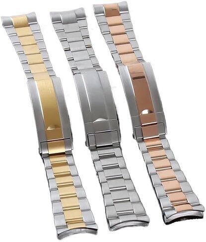 20mm Watch Band fit For Seiko NH35 Submariner Case 904L Stainless Steel Watch Strap Glide Lock Buckle For Silver Oyster Bracelet Premium Quality Watch Strap in Kuwait