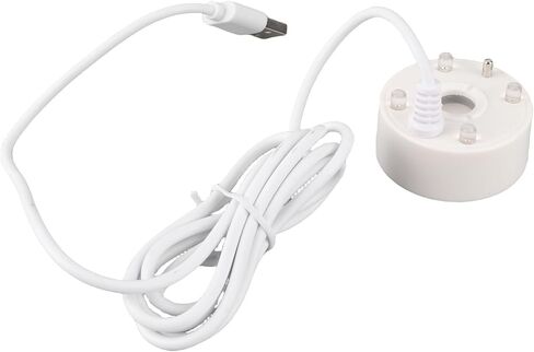 جهاز صنع الرذاذ بالموجات فوق الصوتية، جهاز صنع الضباب، نافورة المياه مع 4 أضواء LED ملونة لخزانات الأسماك الداخلية والخارجية، ديكور الهالوين (أبيض) in Kuwait