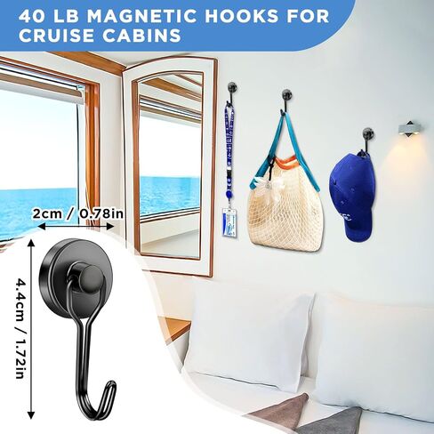 Cruise Essentials Kit 2026, 2 Pack Lanyards for Cruise Ship Cards and 4 Pack Cruise Luggage Tag Holders with 4 Sets Magnetic Hooks and Clips for Cruise Cabins - Fits All Cruise Lines in Kuwait