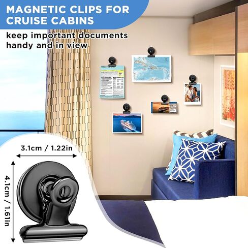 Cruise Essentials Kit 2026, 2 Pack Lanyards for Cruise Ship Cards and 4 Pack Cruise Luggage Tag Holders with 4 Sets Magnetic Hooks and Clips for Cruise Cabins - Fits All Cruise Lines in Kuwait