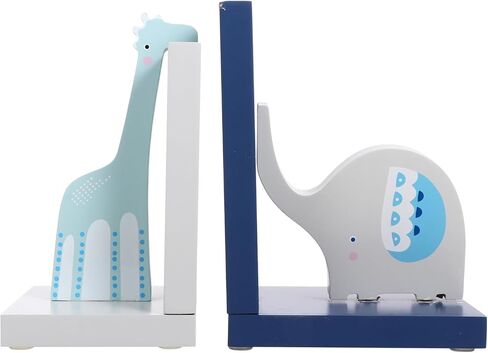 Creative Wooden Animal Bookends for Office and Home Non-Slip Decorative Book Holders with Stable Design for Organizing Books Files Magazines Shelves and Desks in Kuwait