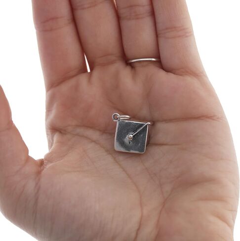 Graduation Charms, Sterling Silver, Graduation Cap Charm, 12mm, 925 in Saudi Arabia