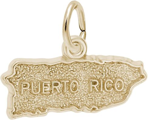 Puerto Rico Map Charm, Charms for Bracelets and Necklaces in Kuwait